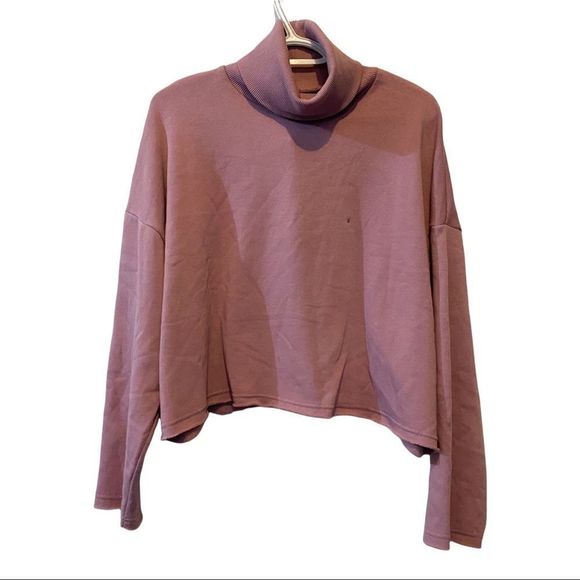 American Eagle oversized muted purple turtleneck sweater sweatshirt SMALL - Picture 1 of 7